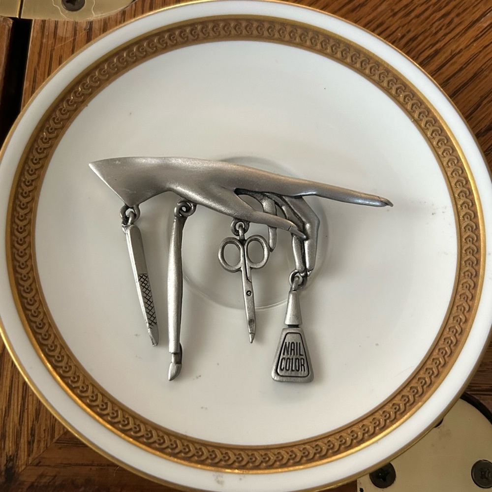 Vintage Manicurist Brooch JJ JONETTE
